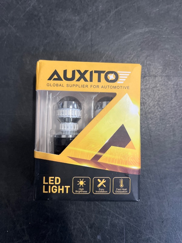 Photo 1 of AUXITO LED Brake Tail Light Bulbs 3156 3157 LED Bulb Red 400% Brighter 3056 3057 3047 4057 Led Bulbs for Tail Stop Brake Signal Parking Lights, Brilliant Red