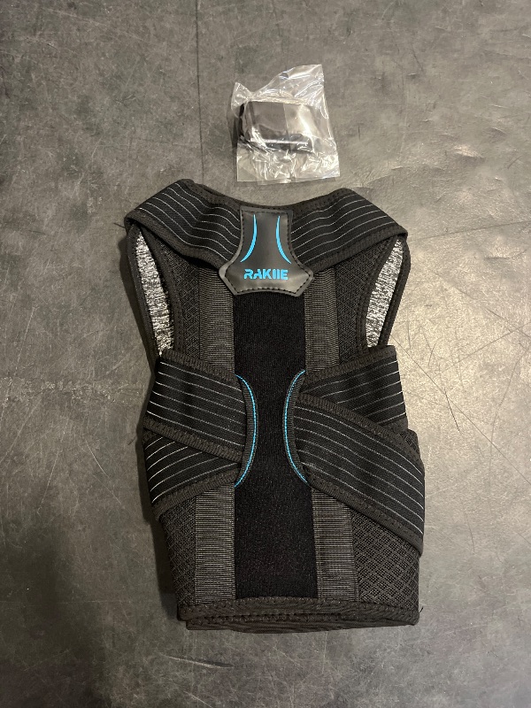 Photo 1 of Rakiie Posture Corrector for Women and Men, Upgraded Back Brace with Enhanced Support, Shoulder Straightener with Cushioned Shoulder Pads & Underarm Pain Relief Strap, Size M (Upper Waist: 35.4"-41.3")