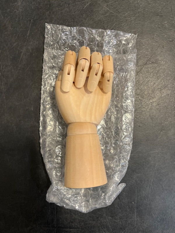 Photo 1 of CM 7" Wooden Articulated Figure Manikin Hand Artist Drawing Hand Model for Drawing Sketching Painting (Left Hand)

