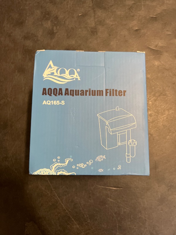 Photo 1 of AQQA Aquarium Filter 5-20 Gallon Fish Tank Filters with Bio-Wheel Power, Hang On Back Aquarium Filter, Adjustable Flow Hob Filter, Quiet Efficient and Silent Operation (5W 80GPH)