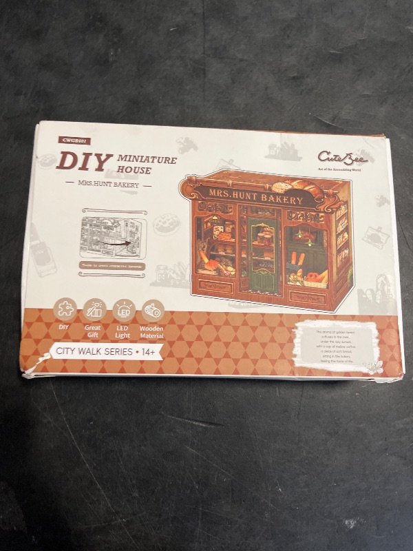 Photo 1 of CUTEBEE Book Nook Kit - DIY Miniature House Dollhouse Kit for Adults and Teens, Booknook Tiny Japanese House Bookshelf Decor 3D Wooden Puzzle, Gifts for Family, Friends (Mrs.Hunt Bakery)