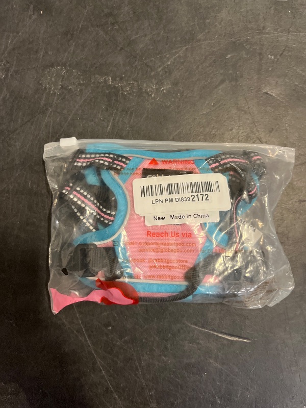 Photo 1 of rabbitgoo Dog Harness No Pull with 2 Leash Clips, Adjustable Soft Padded, Reflective Oxford No Choke Pet Vest with Easy Control Handle for Puppy, Pink & Blue, XS