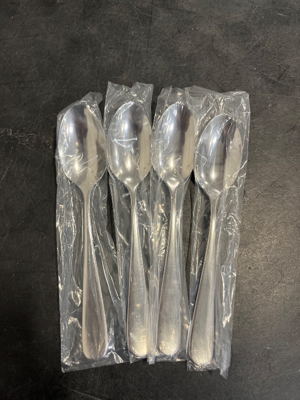 Photo 1 of KEAWELL Premium Louise Spoons Set, Set of 4, 18/10 Stainless Steel, Exceptional mirror finish, Dishwasher Safe (7.7" Dinner Spoon)