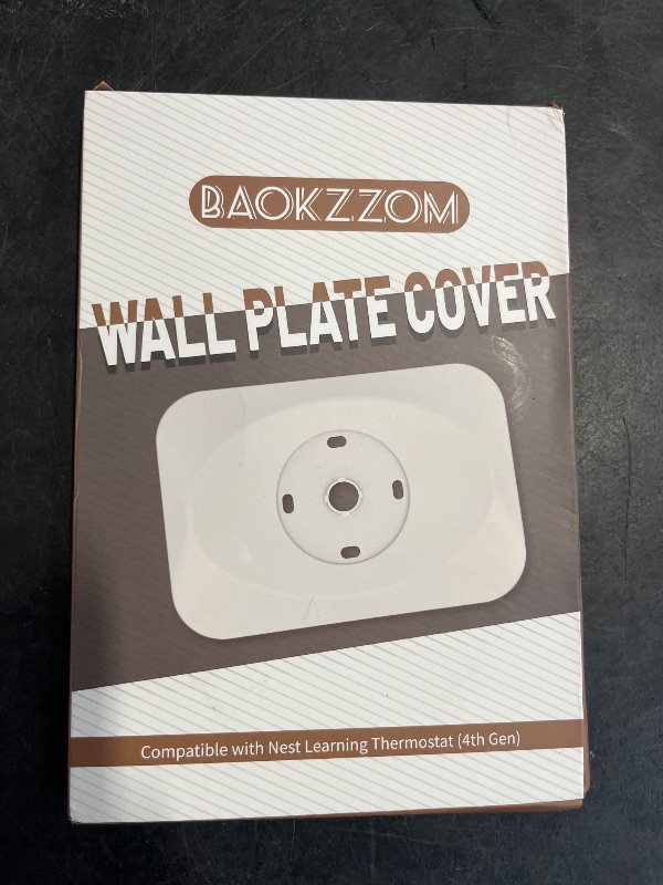 Photo 1 of BAOKZZOM Nest Thermostat Wall Plate Cover Compatible with Google Nest Learning Thermostat (4th Gen), Practical Nest Learning Thermostat 4 Trim Kit Accessory, Snap fit Design (Biege, 1 Pack)