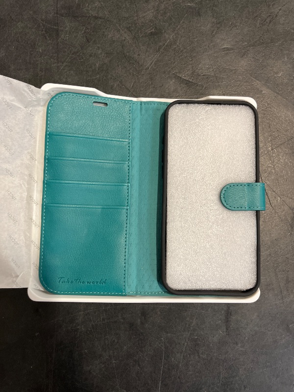 Photo 1 of TUCCH Case Wallet for iPhone 16 Pro Max, RFID Blocking [4 Card Holder] Kickstand Shockproof TPU Interior Case, PU Leather Magnetic Flip Folio Cover Compatible with iPhone 16 Pro Max 2024, Cyan