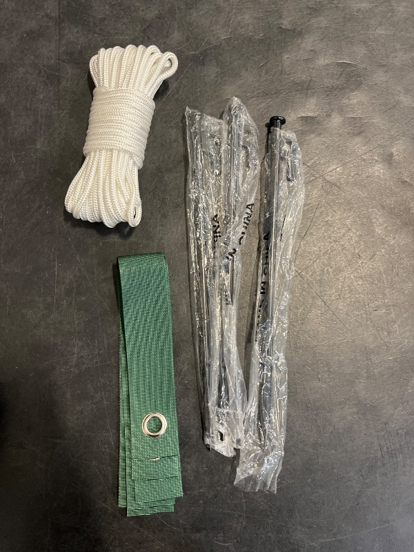 Photo 1 of Tree Stake Kits, Heavy Duty Tree Stakes and Supports Kits for Young Trees Against Bad Weather, 3 Pcs Tree Stake, 3 Pcs Tree Straps, 32.8 FT Rope
