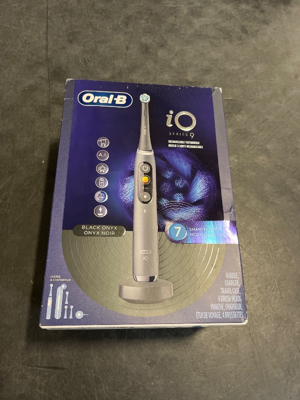 Photo 1 of Oral-B iO Series 9 Electric Toothbrush with 3 Replacement Brush Heads, Black Onyx