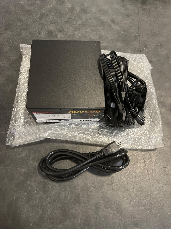 Photo 1 of ARESGAME AGV Series 500W Power Supply, 80 Plus Bronze Certified, Non Modular Power Supply, 5 Year Warranty