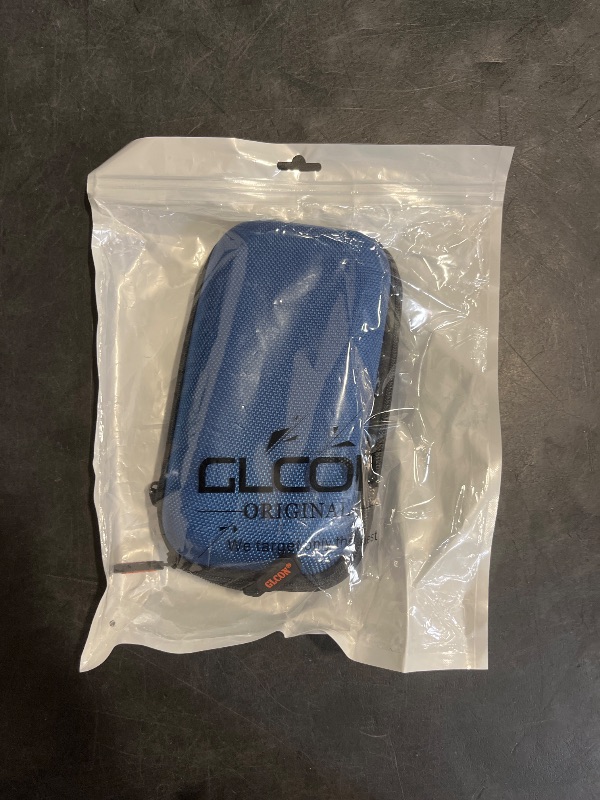 Photo 1 of Blue Shockproof Charger Carrying Case - GLCON Small Hard Travel EVA Case for WD Seagate Toshiba Hard Drive, Power Bank, Electronic Accessories, Cord, Cable - High Protection Portable Storage Bag