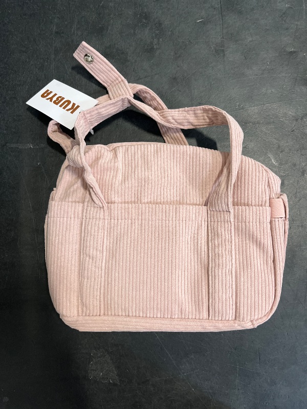 Photo 1 of KUBYA Lunch Box Lunch Bag for Women Adults Men, Cute Insulated Reusable Lunchbox Leakproof Simple Lunch Boxes Soft Corduroy Lunch Tote Bag Large Cooler Bag Containers, with Shoulder Strap