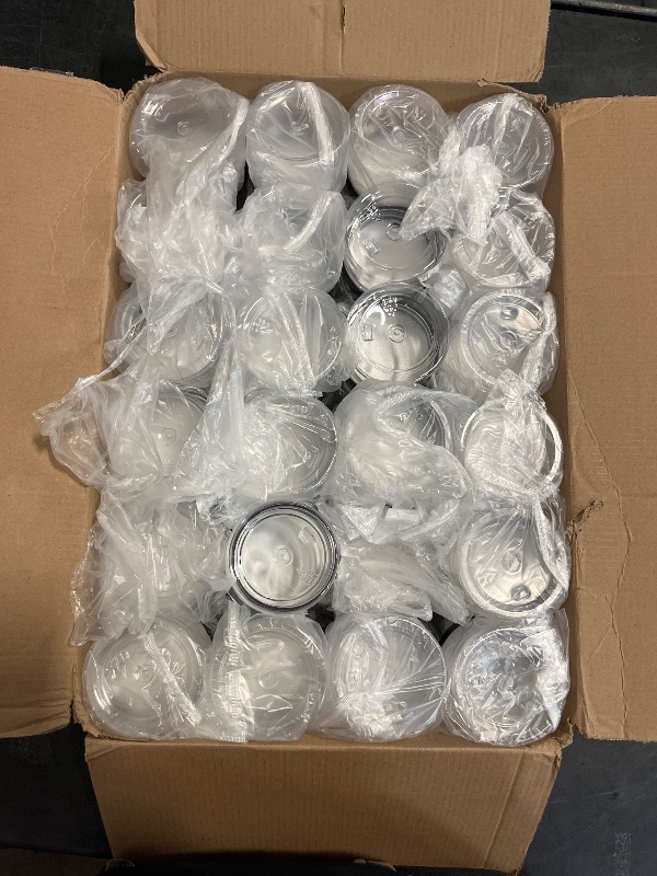 Photo 1 of EkkoVla 48 Pack 4 oz Clear Plastic Jars Wide Mouth Round Containers with Black Lids BPA FREE, Empty Multi-use Refillable Storage Jar with Airtight Lid for Cosmetics Beauty Products