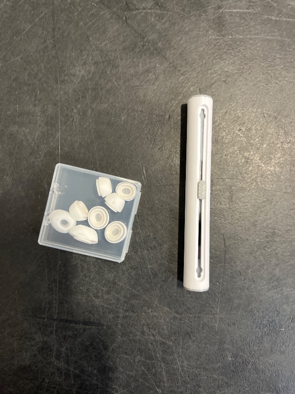 Photo 1 of [4 Pairs] Replacement Ear Tips for AirPods Pro and 2nd Generation With Noise Reduction Hole, 3 in 1 Cleaner Kit for AirPods 1 2 3, Silicone Ear Tips (XS/S/M/L)