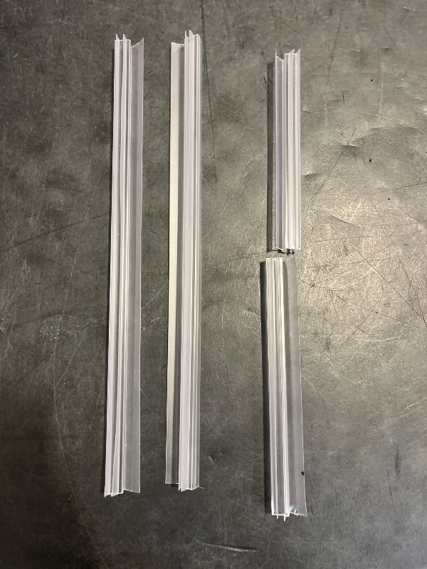 Photo 1 of AmazerBath 3 PCS Shower Door Bottom Seal for 1/2 Inch Glass - (15.75 Inches x 3), 3 Section Segmented Shower Installation Kit Frameless Glass Door Seal Strip