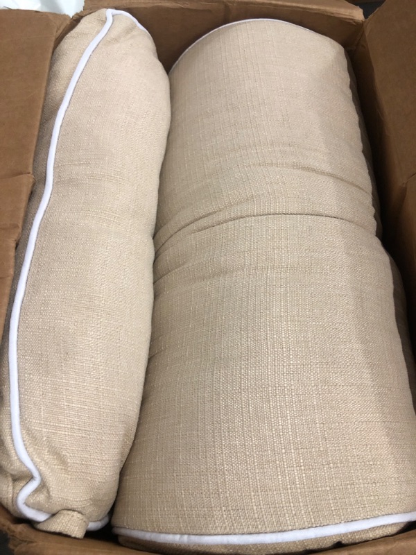 Photo 1 of Favoyard Outdoor Bench Cushion 48 x 16 Inch Water-Resistant & 3-Year Fade Resistant Patio Furniture Cushions Tufted Garden Seat Pads for Indoor/Outdoor Porch Sofa Settee Couch with Ties, Beige