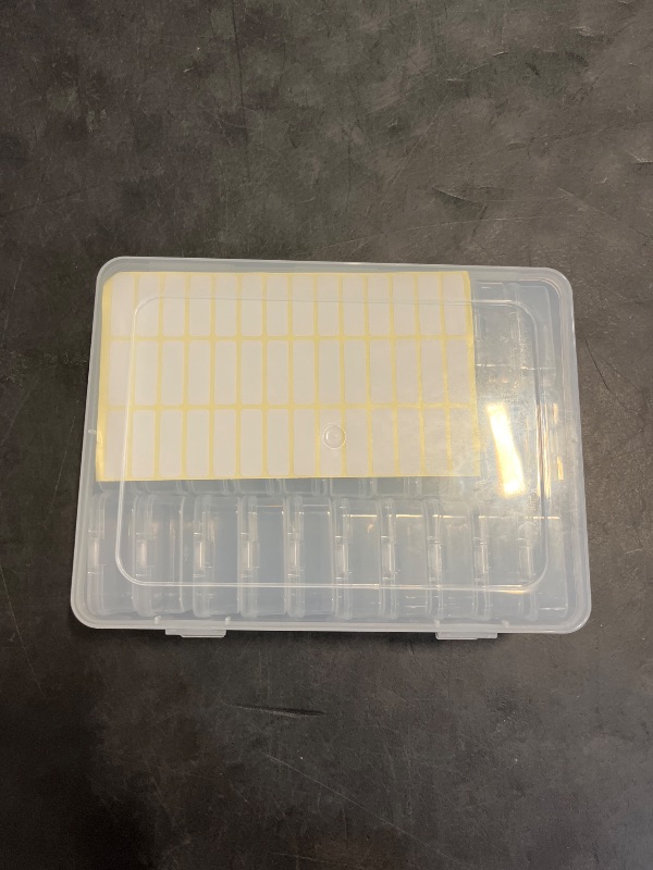 Photo 1 of Bead Organizer Box, 30pcs Small Clear Plastic Storage Containers, Craft Storage Box Features Hinged Lid and Labels, Mini Boxes for Bracelets, Jewelry, Diamonds, Clay Beads, Screws, Seeds, Small Parts