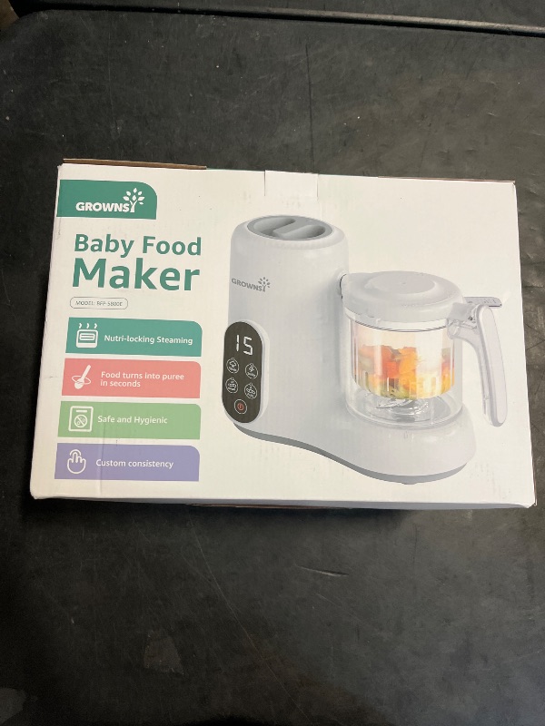 Photo 1 of GROWNSY Baby Food Maker with Steam Basket, One Step Baby Food Processor Steamer Puree Blender Grinder Mills Machine, Auto Cooking Grinding and Sterili-zing for Healthy Homemade Baby Food, BPA-Free