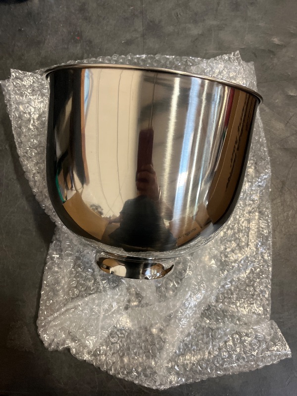 Photo 1 of QumCafely Stainless Steel 5.5 QT Bowl for KitchenAid Artisan & Classic Tilt-head Stand Mixers - Replacement Bowl Compatible with KitchenAid Mixers