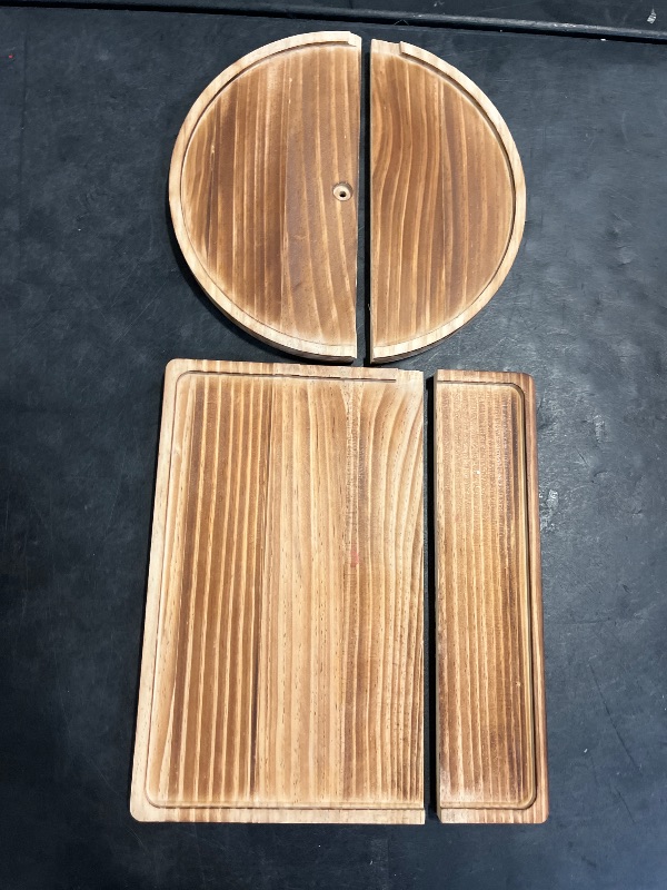 Photo 1 of Roowest Wood Cake Stands Set of 6 Wood Dessert Tower Dessert Trays Desert Stands Cupcake Stand Rustic 3 Tier Farmhouse Cupcake Serving Stands with Dessert Trays for Tea Party(Brown)