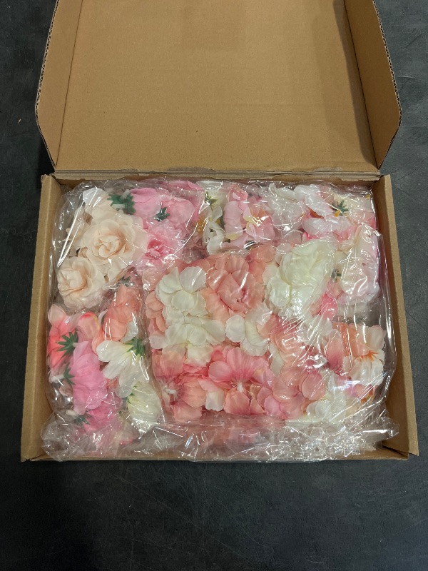 Photo 1 of 210 Pcs Mini Silk Flower Heads Small Pink Fake Rose Daisy Faux Flowers Bulk for Crafts Artificial Loose Fabric Flowers Heads Sunflower Bulk for Wedding Hair Cap Dresses Decorations (Light Pink Mixed)
