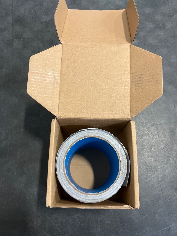Photo 1 of KuangBBBTools 4" x 65'(100mm x 20m) Thickness 4.0 mil/0.1mm Aluminum Foil Tape Aluminum Air Duct Tape Professional Adhesive Aluminum Foil Tape for HVAC Pipe Repairs or More