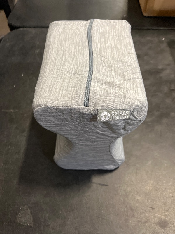 Photo 1 of 5 STARS UNITED Knee Pillow for Side Sleepers - Hip Pain Relief - Cooling Cover - Memory Foam Leg Cushion for Side Sleeping - Between Legs Pillow for Sciatica & Lower Back Pain, Arctic Gray