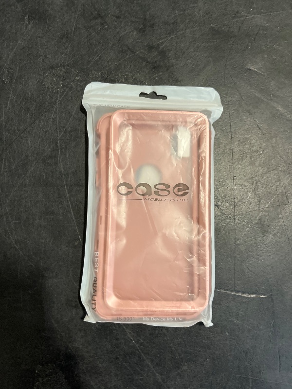 Photo 1 of IDweel for iPhone XR Case with Tempered Glass Screen Protector for Women, 3 in 1 Shockproof Slim Hybrid Heavy Duty Hard PC Cover Soft Silicone Bumper Full Body Case, Rose Gold