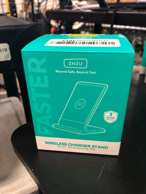Photo 1 of INIU Wireless Charger Stand, 15W Fast Wireless Charging Station with Sleep-Friendly Adaptive Light Compatible with iPhone 14 13 12 Pro XR XS 8 Plus Samsung Galaxy S23 S22 S21 S20 Note 20 10 Google LG