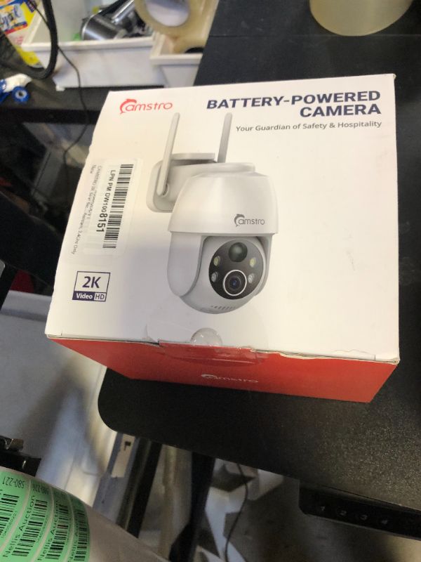 Photo 1 of CAMSTRO 2K Solar Security Cameras Wireless Outdoor, WiFi Cameras for Home Security Battery-Powered, 360° PTZ, 3MP Color Night Vision, Two-Way Audio, Alexa/Google Assistant, 2.4Ghz Only