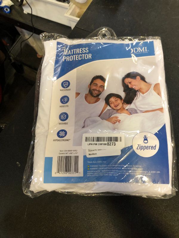 Photo 1 of DMI Waterproof Mattress Protector, Mattress Pad, Waterproof Mattress Cover, Bed Pad and Bed Cover, Encased Zippered Fit, Queen (Pack of 24) White