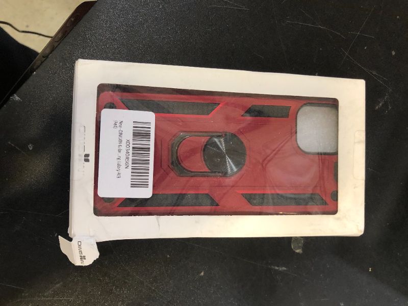 Photo 1 of DINGXIN Galaxy A03 Case, Samsung A03 Phone Case, [Military Grade] Metal Ring Stand Car Mount Shockproof Protective Case for Samsung Galaxy A03 (Red)