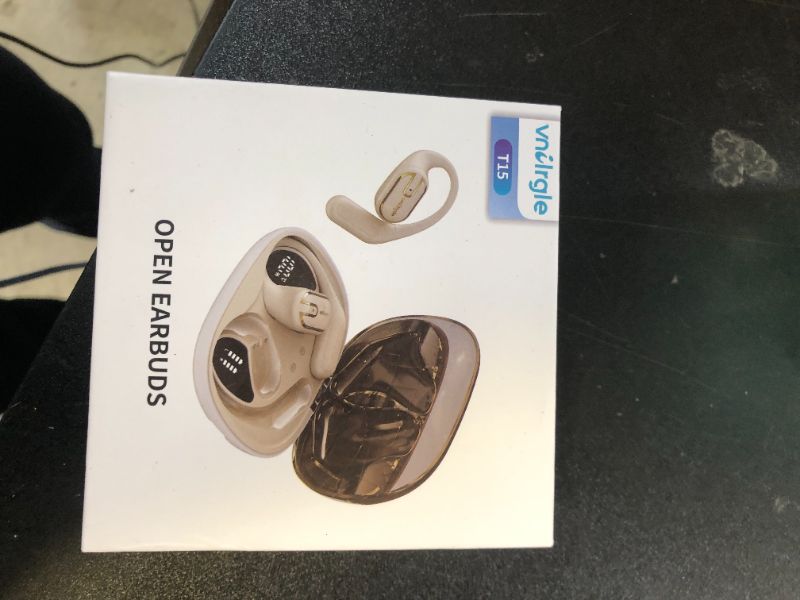 Photo 1 of Open Ear Headphones Earbuds wireless - 5.4 Bluetooth Ear Buds with LED Digital Display IPX7 Waterproof, Wireless Headphones Touch Control Air Conduction Stereo Sound with 18.2mm Drivers 80H Playtime