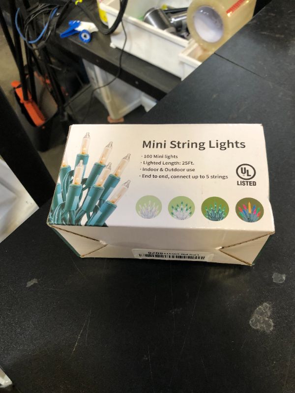 Photo 1 of Brightown Green String Lights with 100 Clear Bulbs on White Wire - 26.5 FT Waterproof Connectable Christmas Tree Lights for Indoor Outdoor Use Party Holiday Patio St. Patrick's Day Decorations