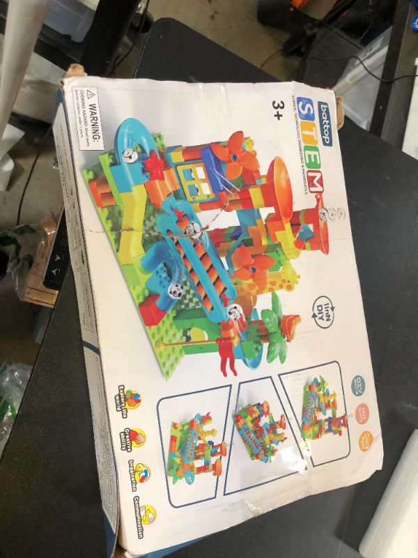 Photo 1 of BATTOP Marble Run for Kids Ages 4-8, 167 PCS Classic Big Size Blocks Set, Crazy Marble Run Building Blocks with 4 Balls Race Track, STEM Toys Bricks Set Christmas Toys for Boys & Girls