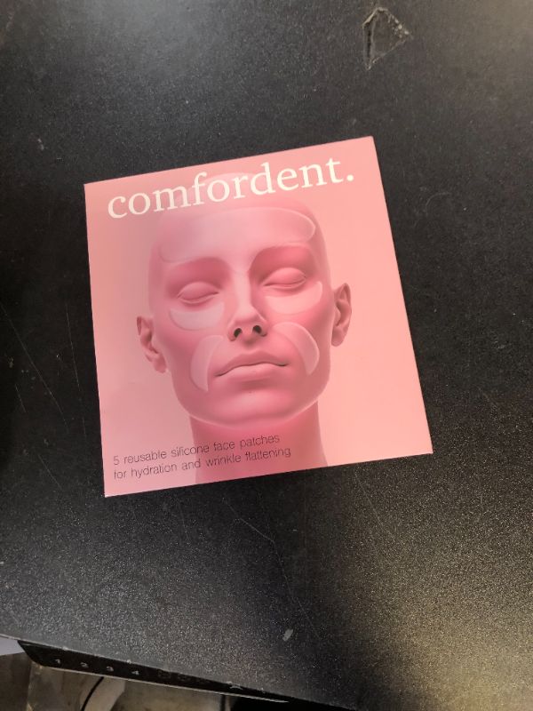 Photo 1 of Comfordent Reusable Silicone Face Patch Set - 5 Wrinkle Patches for Overnight Fine Line & Crease Flattening - Forehead, Under-eye and Smile Lines Repair
