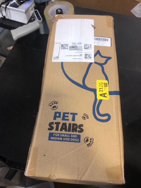 Photo 1 of Dog Stairs for Small Dogs & Cats, 3-Step Non-Slip Pet Steps for Couch Sofa and Chair, Grey, 13.6" H