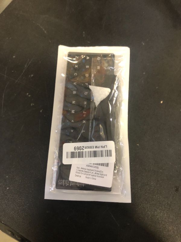 Photo 1 of Hebrew Keyboard Stickers[5 in 1],Hebrew Keyboard Letter Replacement Sticker Blue Letter/Black Background,Matte Vinyl Hebrew Keyboard Sticker for Computer Laptop Notebook Desktop