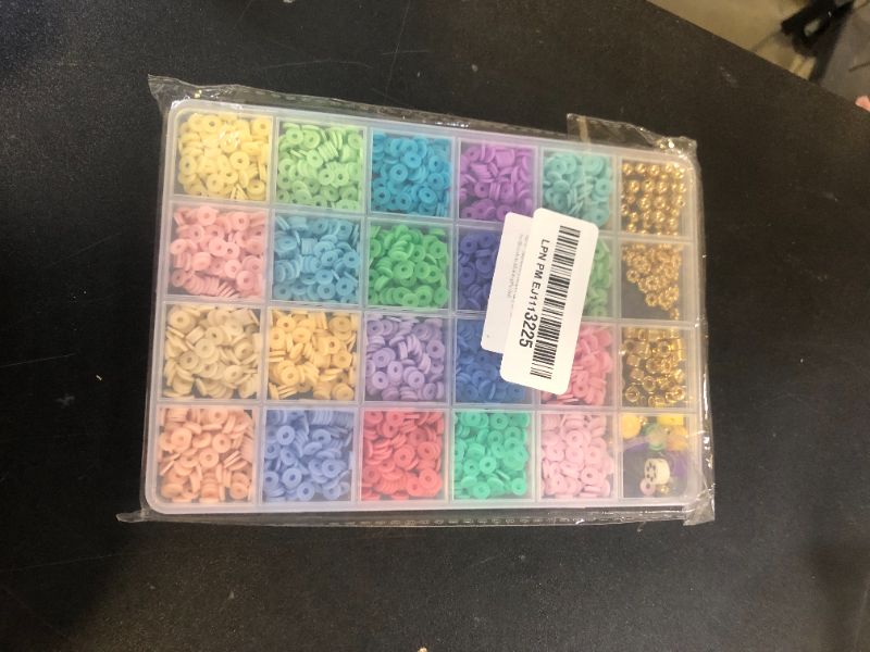 Photo 1 of 2560pcs Clay Beads for Bracelets Making, 20 Color Heishi Beads Polymer Clay Beads for Jewelry Making Supplies Charm, Friendship Bracelet Making Kit for Girl Women Adults?Pastel