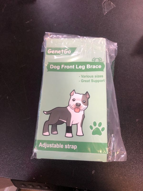 Photo 1 of GenetGo Dog Canine Front Leg Brace Paw Compression Sleeve Joint Wraps - Protects Wounds Stop Licking & Prevents Injuries, Sprains Helps with Loss of Stability from Arthritis - XSmall