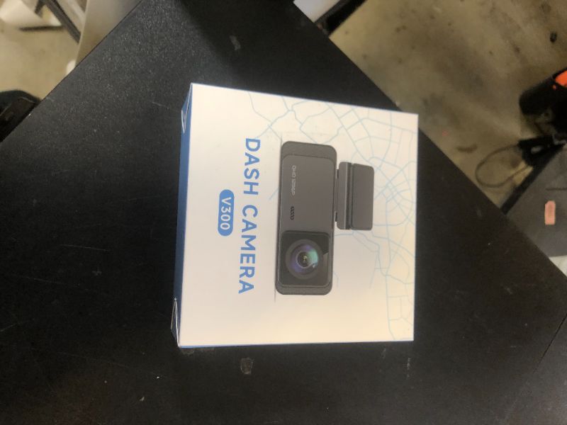 Photo 1 of Dash Cam 1296P Front Dashcam, V300 WiFi Dash Camera for Cars with App, Night Vision, Mini Hidden Single Car Camera, Loop Recording, 24H Parking Mode, Support 256GB Max, Black