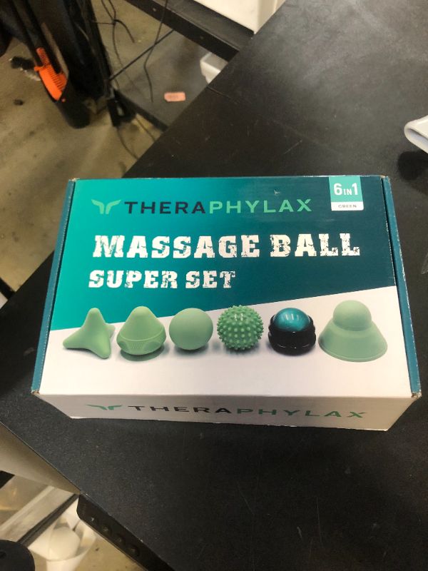Photo 1 of Physical Therapy Pain Relief Massage Ball Set for Trigger Point Release - Myofascial Release Tool & Deep Tissue Massage Set of 6 Pieces - Lacrosse, Spiky, Hand Roller & Mountable Self Massage Ball