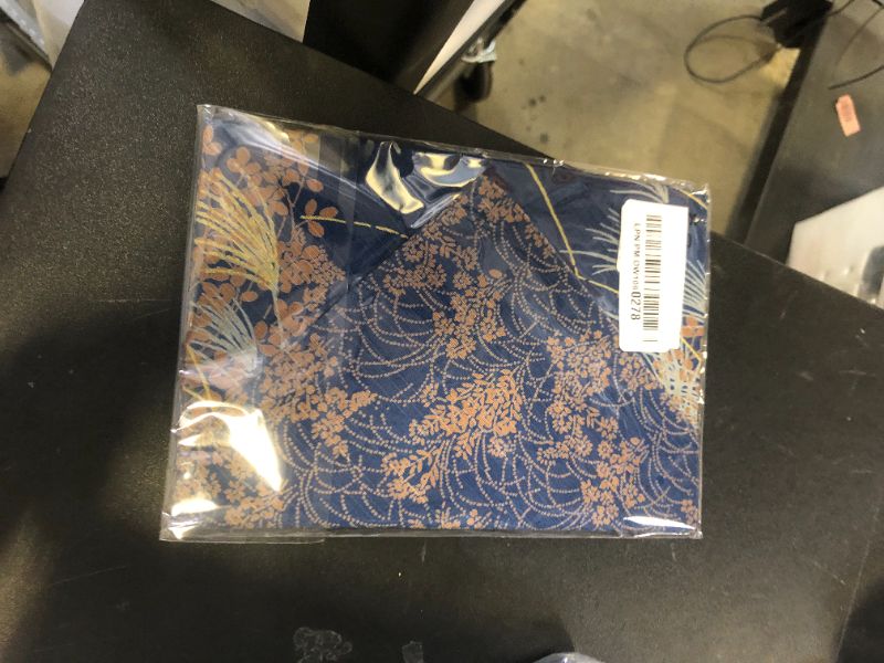 Photo 1 of Furoshiki Wrapping Cloth Rabbit in the Moon Navy Base Motif Japanese Fabric 50cm