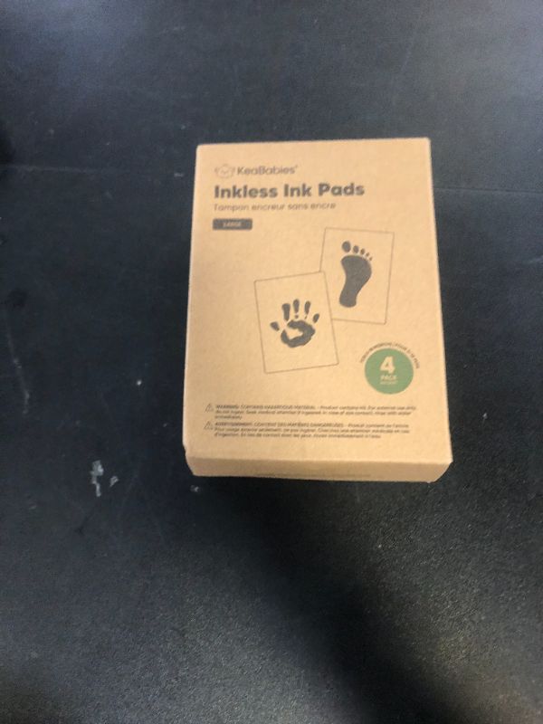 Photo 1 of 4-Pack Inkless Baby Hand and Footprint Kit - Mess Free Ink Pad for Newborn Keepsake, Dog Nose & Paw Print Kit, Clean Touch Ink Pad for Baby Hand & Footprints, Ideal Mother's Day Gifts (Jet Black, L)