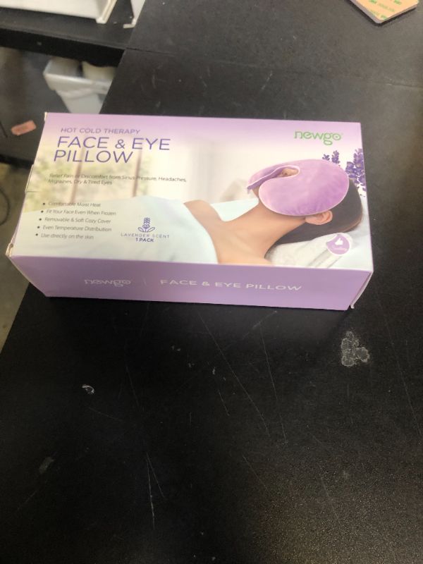 Photo 1 of Heating Pad Sinus Relief Mask Moist Heat Face Eye Mask Microwavable, Warm Compress for Sinus Pressure Relief, Migraine, Tension Headache Relief - Blue
