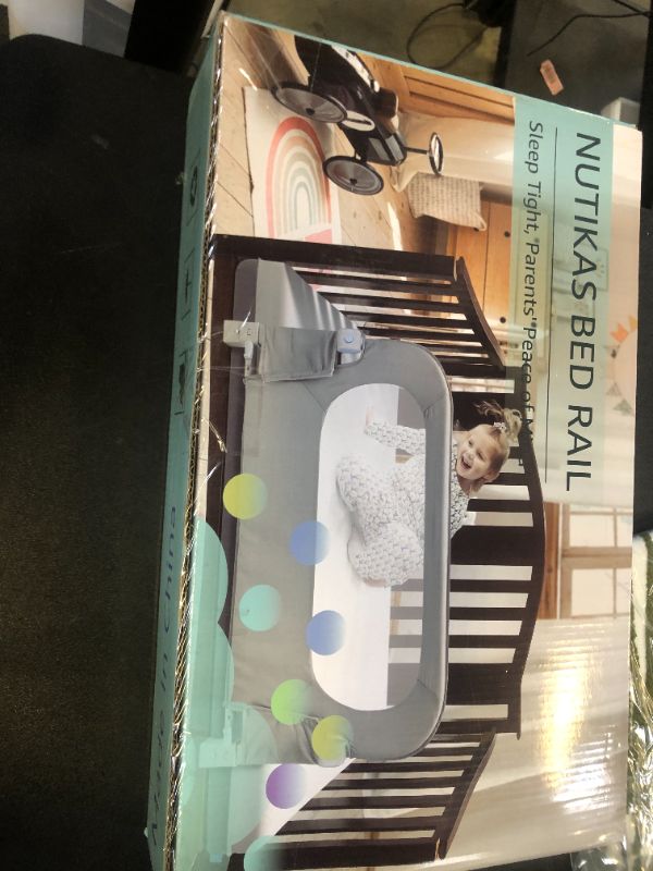 Photo 1 of NUTIKAS Baby Bed Rail Guard for Toddlers - 35.5" Toddler Bed Side Rails for Crib, Twin, Full, Queen Bunk Size Bed Swing Down Bedrail Extral Tall Child Safety Side Railing Guards for Kids