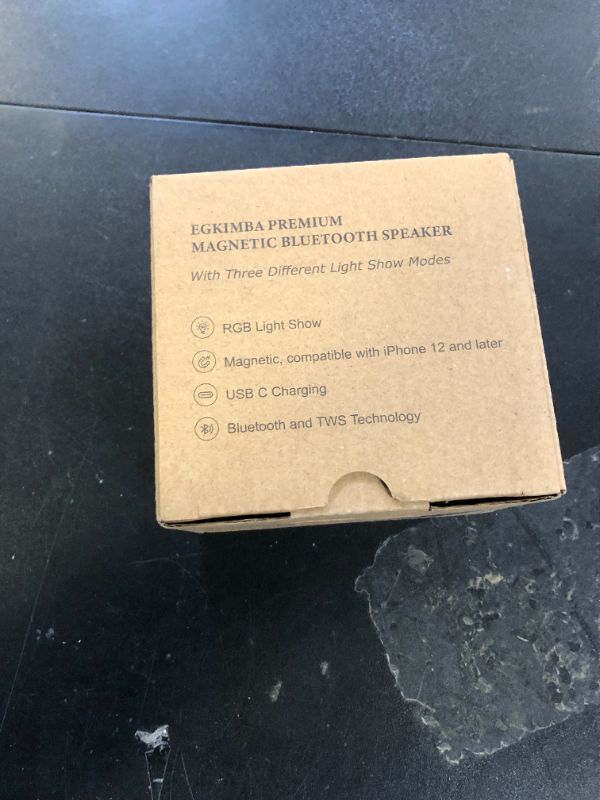 Photo 1 of EGKimBa Magnetic Diamond Bluetooth Speaker, Small Wireless Speaker with Multi RGB Color Light Show, Portable Phone Stand for iPhone, Android, TWS Pairing