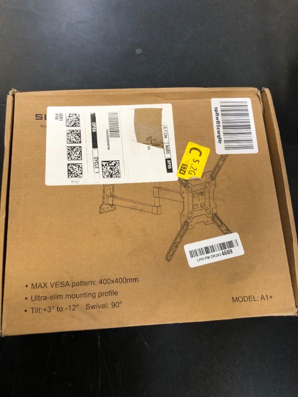 Photo 1 of Suptek TV Wall Mount Swivel and Tilt Full Motion for Most 23 to 55 inch TV Mount up to 55lbs max VESA 400x400mm (A1+)