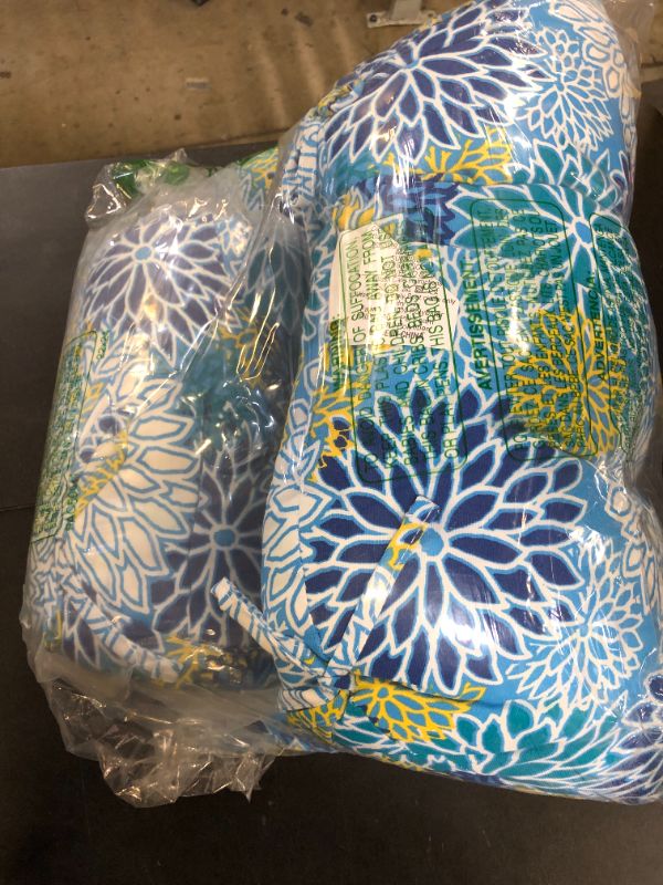 Photo 1 of LVTXIII Outdoor/Indoor U-Shaped Wicker Seat Cushion, Decorative Tufted Chair Pads Seat Cushions Set for Patio Garden Home Office Furniture, 19"x19"x4", 2 Pack, Dahlia Blue
