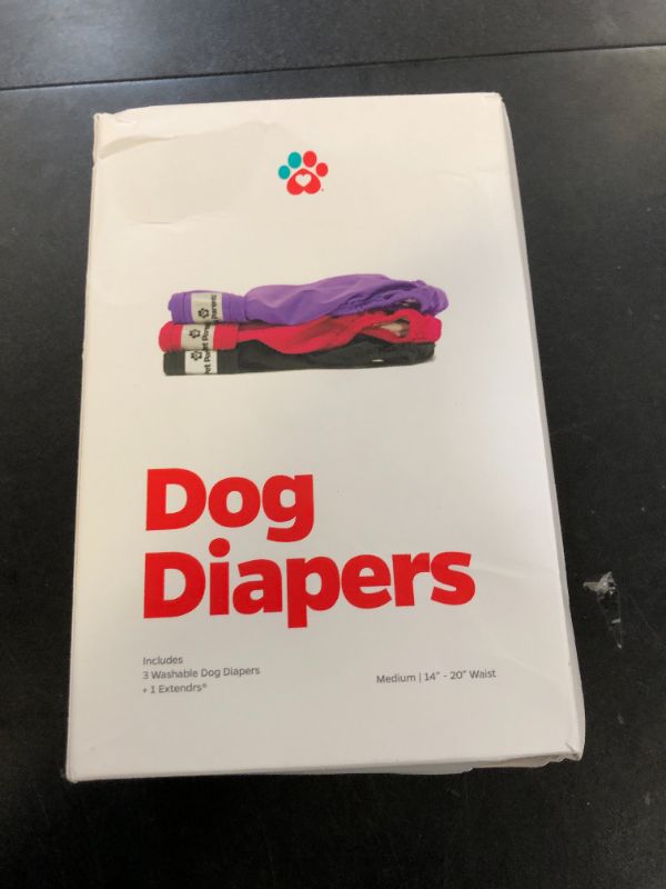 Photo 1 of Pet Parents® Washable Dog Diapers (3pack) + Extendrs® of Durable Doggie Diapers, Premium Dog Diapers Female (Medium, Princess)