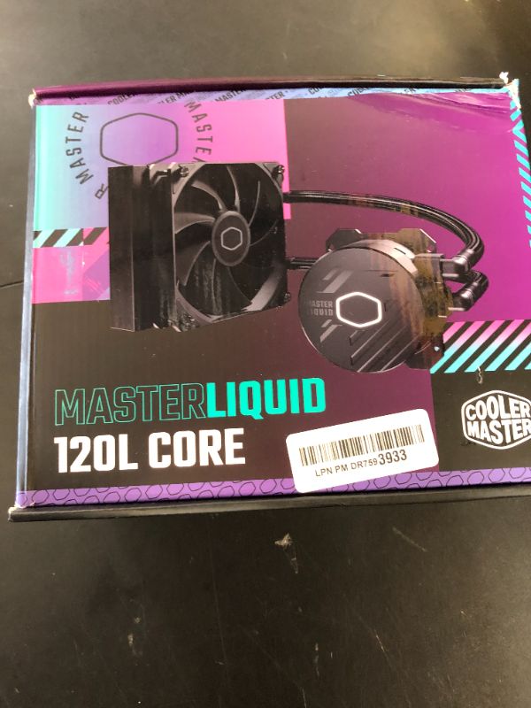 Photo 1 of Cooler Master 120L Core Close-Loop AIO Liquid Cooler, R7|i5 Gen S Dual Chamber Pump, 120mm PWM, 120mm Radiator, White Lighting, AMD Ryzen AM5|4, Intel LGA 1851|1700 Platform
