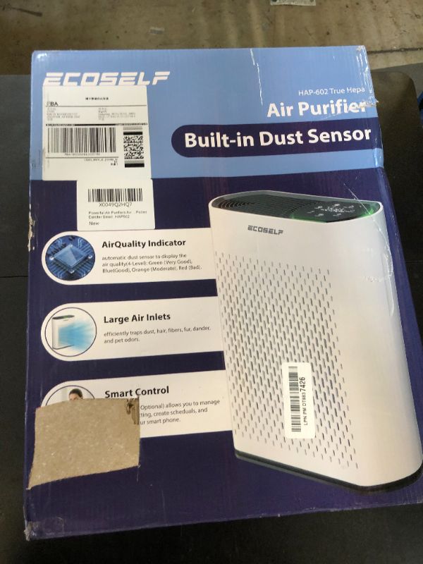Photo 1 of Powerful Air Purifiers for Home Large Room Up to 1400 Ft² with Air Quality Monitor 20dB Sleep Mode, Air Purifier for Bedroom Office Living Room for Pets, Dust Smoke PoIIen Dander Smell HAP602